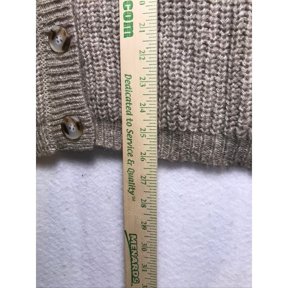 Zenana Womens 3X Oversized Cardigan Sweater Tan Ribbed Knit Lantern Sleeve - Picture 8 of 16